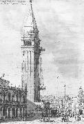 Canaletto The Piazzetta: Looking North, the Campanile under Repair bdr oil painting picture wholesale