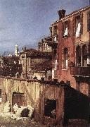 Canaletto The Stonemason s Yard (detail) oil painting artist