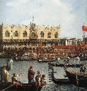 Canaletto Return of the Bucentoro to the Molo on Ascension Day (detail) d oil painting artist