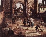 Canaletto Rome: The Arch of Constantine (detail) fd oil painting picture wholesale