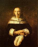 Rembrandt Portrait of a Lady with an Ostrich Feather Fan oil painting picture wholesale