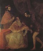 Titian Pope Paul III,Cardinal Alessandro Farnese and Duke Ottavio Farnese (mk45) oil painting picture wholesale