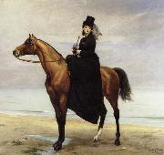 Carolus-Duran At the Seaside,Sophie Croizette on horseback oil painting artist