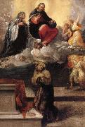 Faccini,Pietro Le Christ et la Vierge apparaissent a Saint Francois d'Assise oil painting picture wholesale