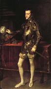 Titian Portrait of Philip II in Armor oil painting artist