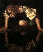 Caravaggio Narcissus oil painting