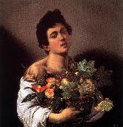 Caravaggio Boy with a Basket of Fruit f oil painting