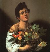 Caravaggio Youth with a Flower Basket oil painting