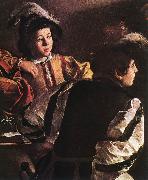 Caravaggio The Calling of Saint Matthew (detail) urt oil painting
