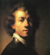 Rembrandt Self Portrait with Lace Collar oil painting