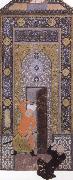 Bihzad The Gatekeeper denies entrance by one unworthy of the garden oil painting reproduction