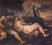 Titian Nymph and Shepherd oil painting