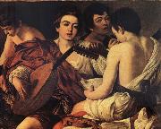 Caravaggio The Musicians oil painting reproduction
