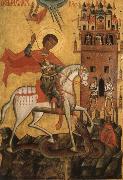 Anonymous The Miracle of St George and the Dragon oil painting