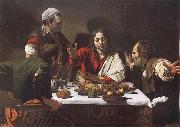 Caravaggio Supper of Aaimasi oil painting reproduction