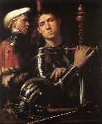 CAVAZZOLA Warrior with Equerry oil painting