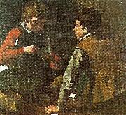 Caravaggio card-players, c oil painting reproduction
