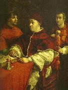 Raphael pope leo x with cardinals giulio de' oil painting reproduction