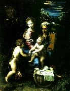 Raphael holy family with st john the baptist oil painting reproduction