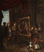 Anonymous A nobleman visits an artist in his studio oil painting reproduction