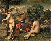 Giorgione Pastoral Concert oil painting reproduction