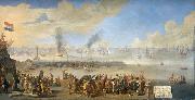 Anonymous The naval battle near Livorno, 14 March 1653: incident of the first Anglo-Dutch War. oil painting reproduction