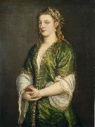 Titian Portrait of a Lady oil painting reproduction