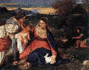 Titian Madonna of the Rabbit oil painting reproduction