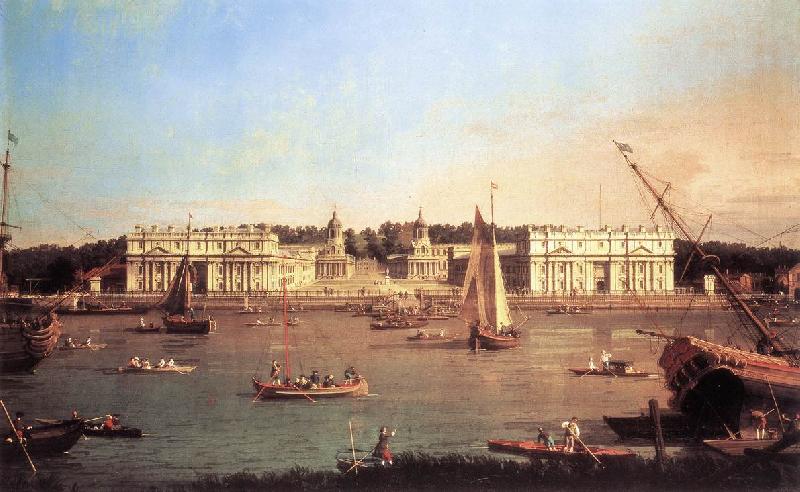 Canaletto London: Greenwich Hospital from the North Bank of the Thames d oil painting image