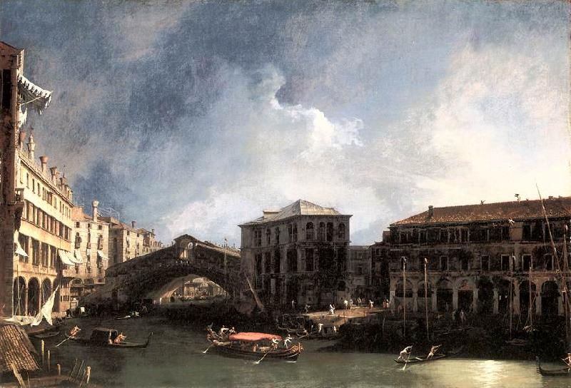 Canaletto The Grand Canal near the Ponte di Rialto sdf oil painting image