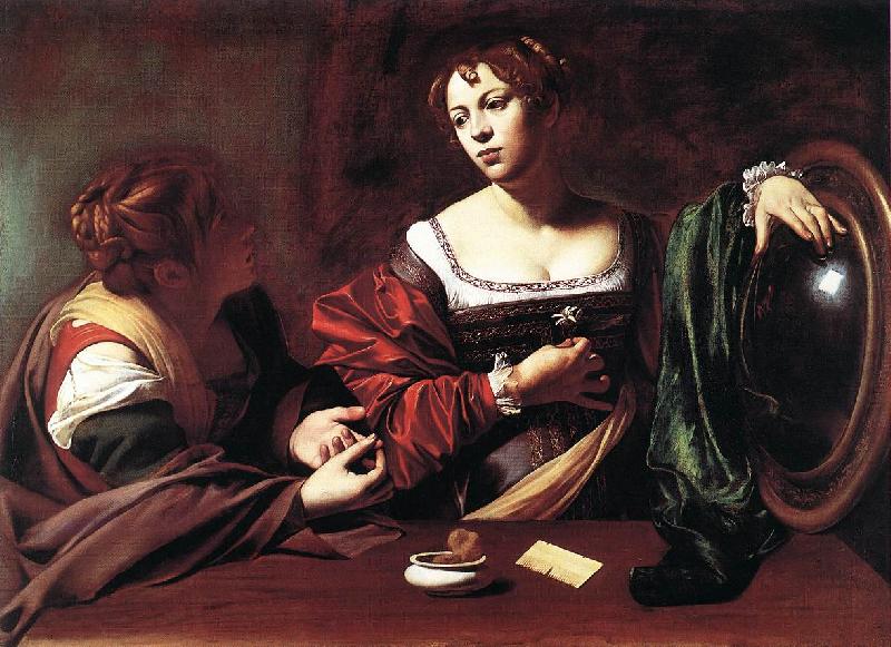 Caravaggio Martha and Mary Magdalene gg oil painting image