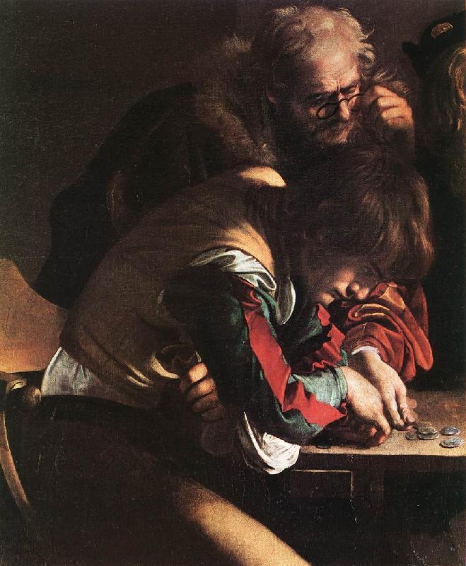 Caravaggio The Calling of Saint Matthew (detail) dsf