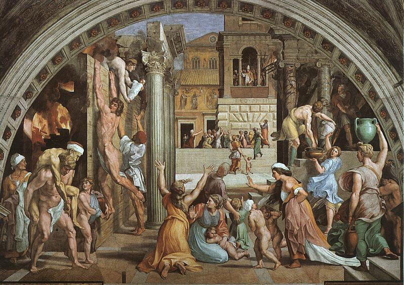 Raphael The Fire in the Borgo oil painting image