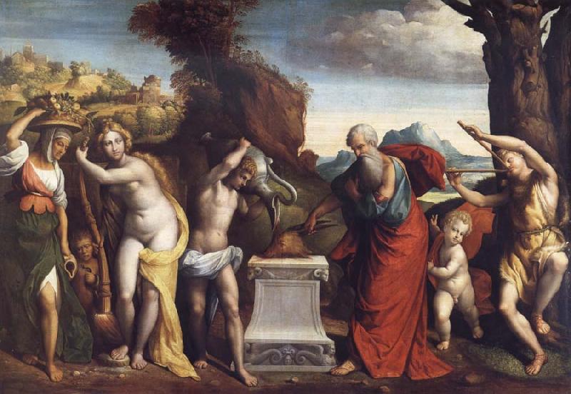 GAROFALO A Pagan Sacrifice oil painting image