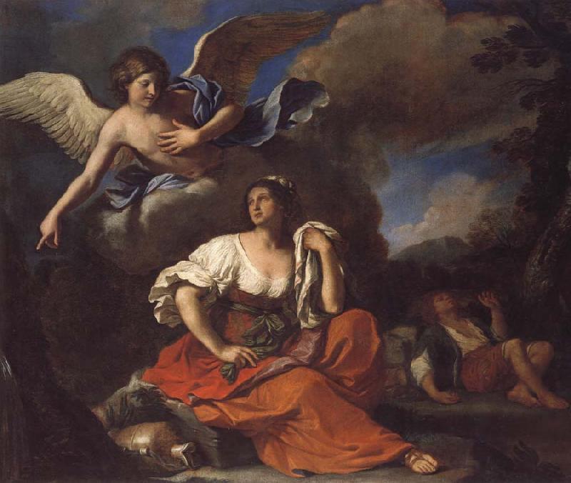 GUERCINO The Angel Appearing to Hagar and Ishmael oil painting image