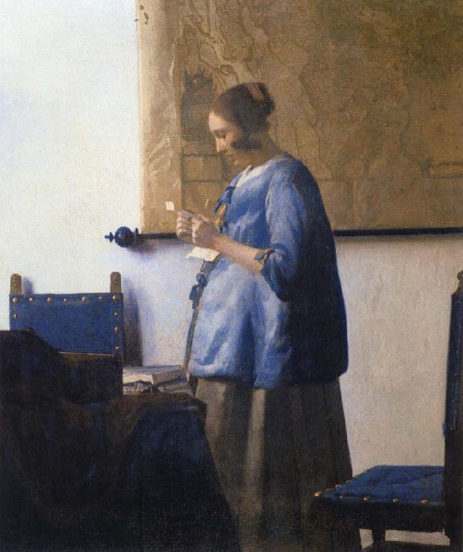 JanVermeer Woman Reading a Letter oil painting image