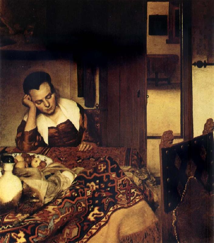 JanVermeer A Girl Asleep oil painting image