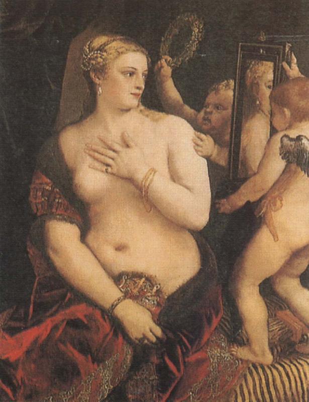 Titian Venus and kewpie oil painting image
