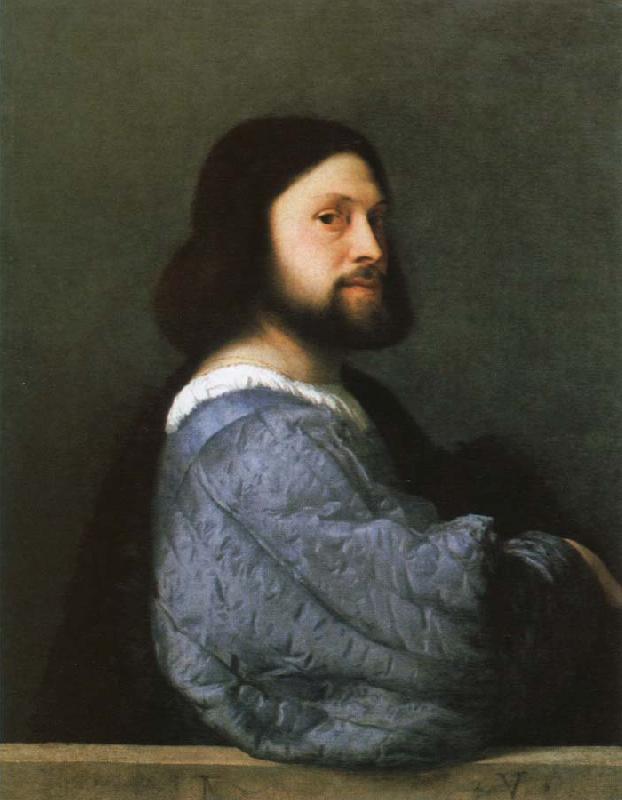 Titian portrait of a man oil painting image