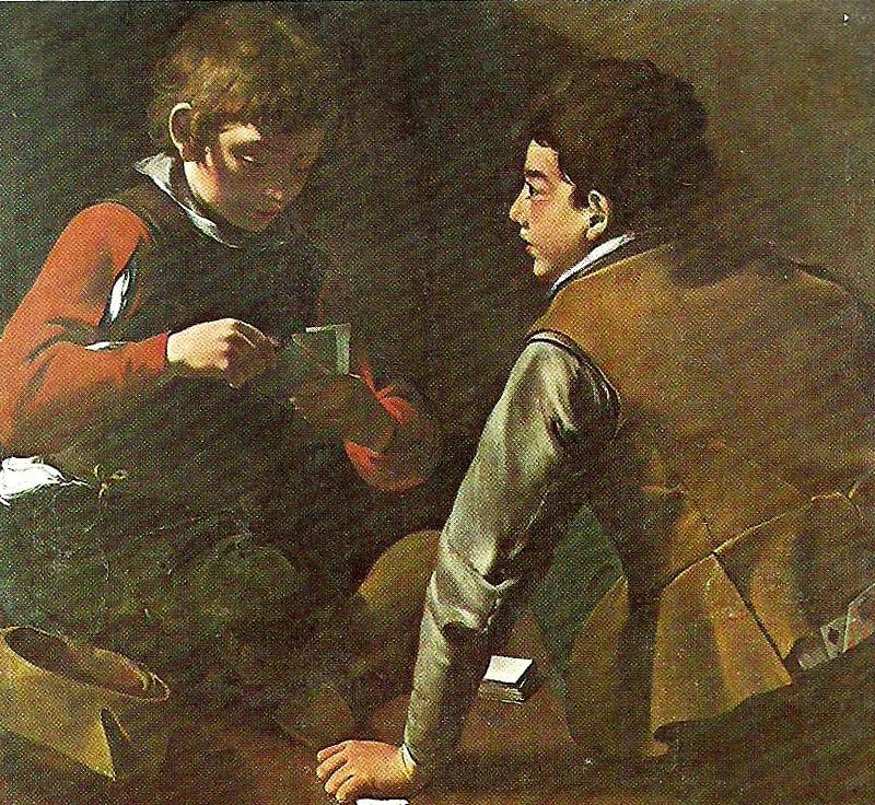 Caravaggio card-players, c oil painting image