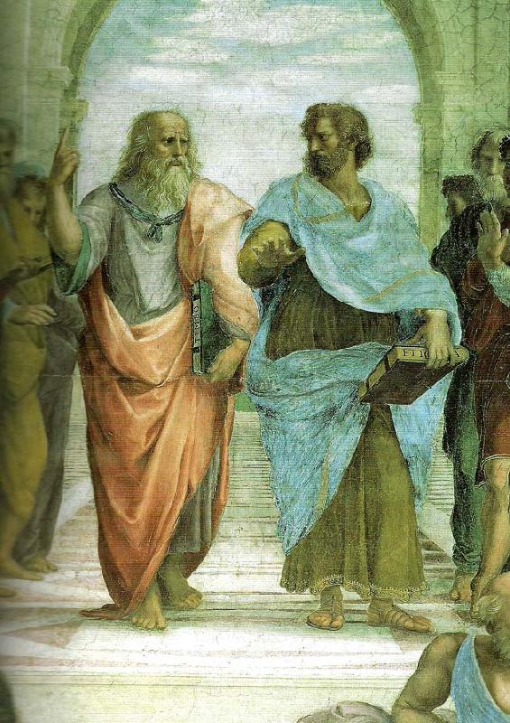 Raphael plato and aristotle detail of the school of athens oil painting image
