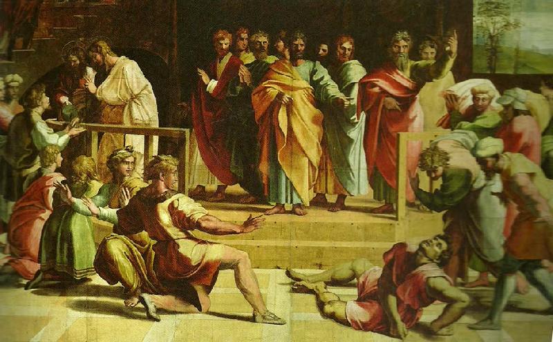 Raphael the death of ananias oil painting image
