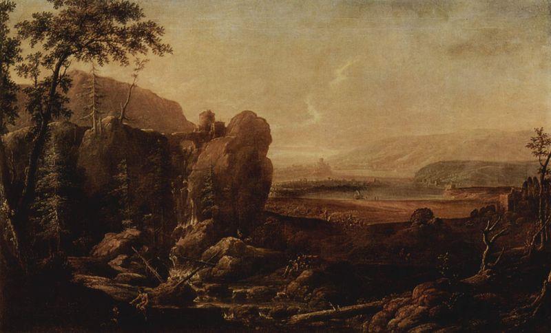 Alexander Landschaft mit Wasserfall