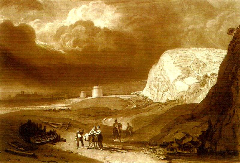 J.M.W.Turner martello towers near bexhill sussex oil painting image
