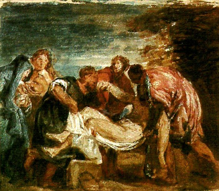 J.M.W.Turner copy of tition's entombment oil painting image
