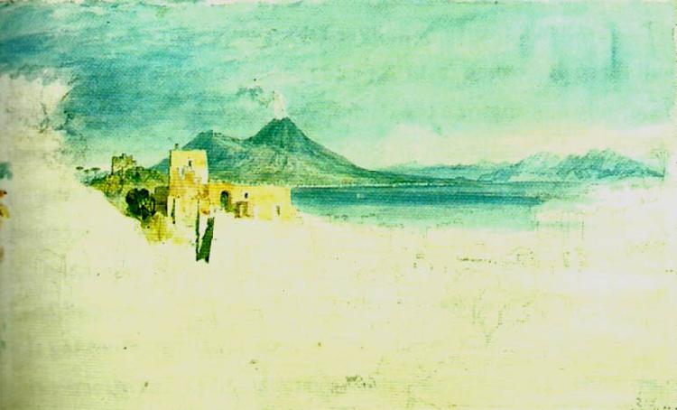 J.M.W.Turner view of naples in the distance oil painting image