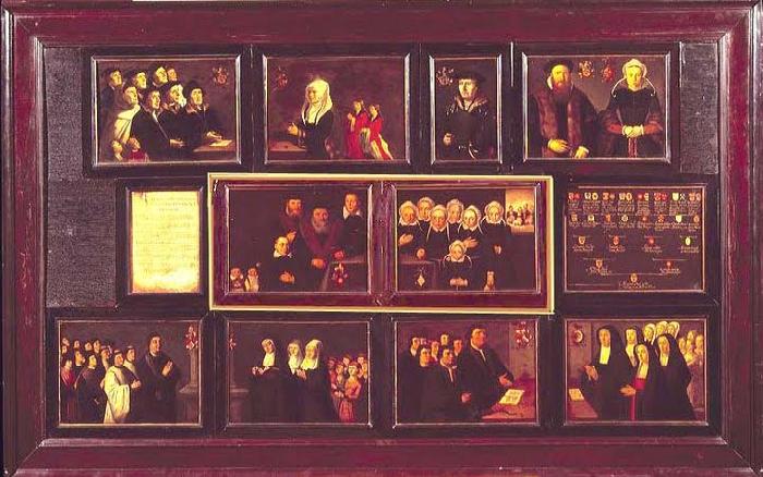 Anonymous Portretten en kwartierstaat der voorouders van Gerrit Pietersz. Schaep van moederszijde. oil painting image