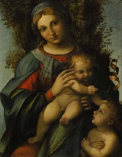 Correggio Madonna and Child with infant St John the Baptist oil painting image