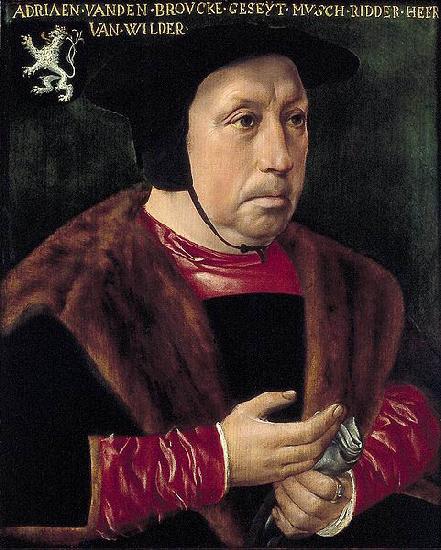 Anonymous Portret van Adriaen van den Broucke, genaamd Musch, Heer van Wildert oil painting image