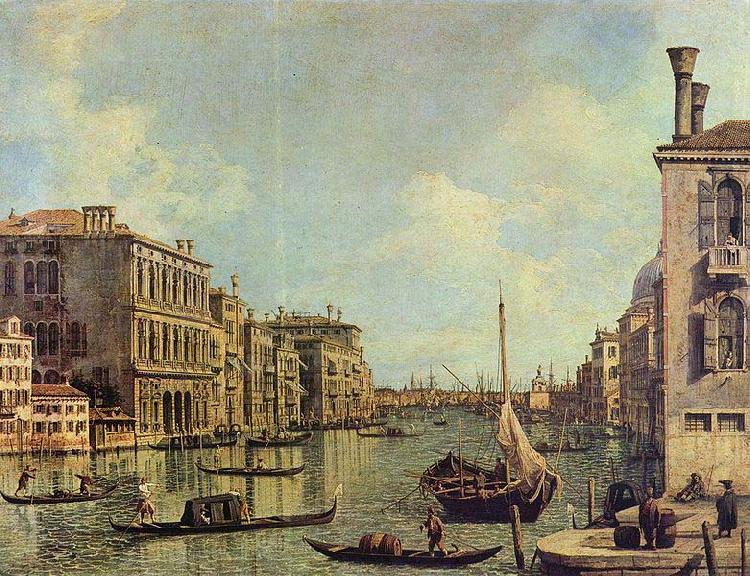 Canaletto Veduta del Canale Grande in Richtung auf den Hafen von San Marco oil painting image